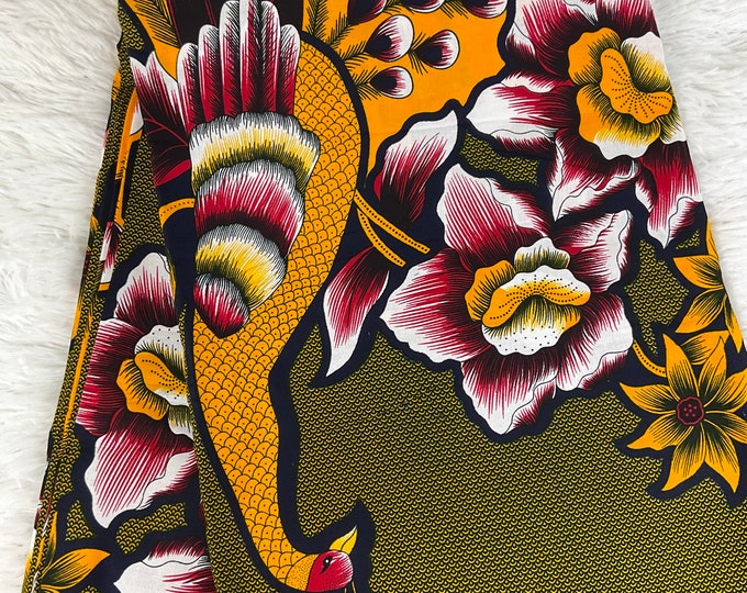 African Fabric/African prints/ Ankara fabric/ African wax/Hollandais/African fabric/ African fabric 6 yards/FG40a