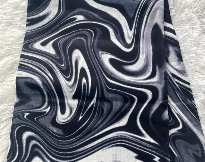 African Fabric/Ankara-Black White Color/Ankara 6 Yards/By The Yard/Fabric Bundle/African Clothing/MK601