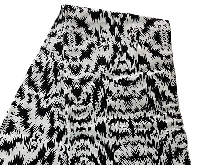 African Fabric/African Print Fabric/Ankara-Black and Cream Color/ African fabric per yard/ African fabric for crafts/ African Dress/MK151/Af