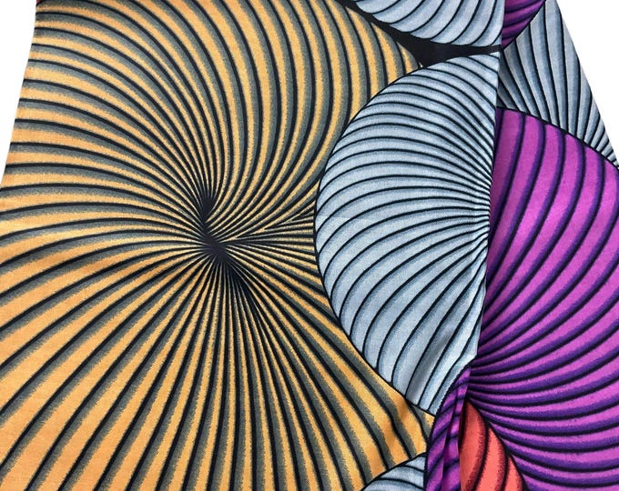 African Fabric/African prints/ Ankara fabric/ Wax print/ African fabric by the yard/ face mask fabric/MK120/PURPLE FABRIC