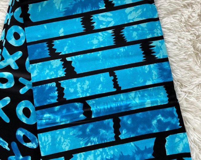 African Fabric/African prints/ Ankara fabric/ African fabric per yard/ African fabric for crafts/ African fabri/FG05r/Blue  Black Fabric