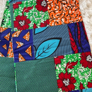 African Fabric/African Print Fabric/Ankara-Black,Orange Spiral Design/African Clothing/African fabrics 6 yards/MK169/African Dress/Fabric