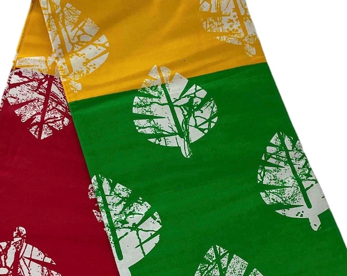 Green Yellow Red African Print Fabric/Ankara -Yard OR WHOLESALE/Fabric Bundle/Cotton Prints For Quilting/