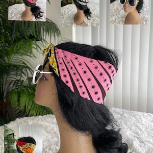 Wide Headband With Elastic Back For Women/African Headband/No Roll Headband/Pre-Tied/Headband For Shortand Long Hair/Ankara Headband