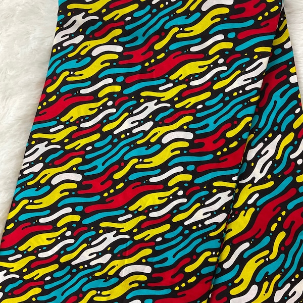 Tessuto africano 6 iarde/Tessuto Ankara tagliato su misura/Cera africana/Copricapo africano/MK617