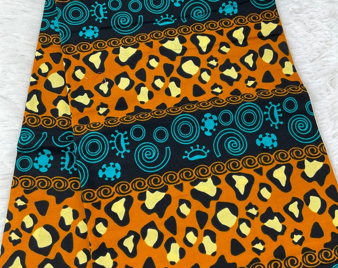 Multicolor African Fabric/African prints/ Ankara fabric/ African fabric per yard/ African fabric for crafts/ African fabri/DK10