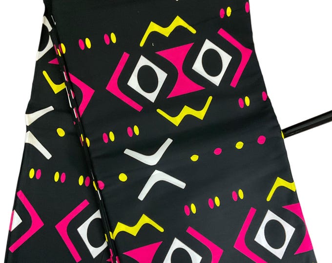 Black Pink White African Print Fabric/Ankara 6 Yards/By The Yard/Tribal Print/MK150/