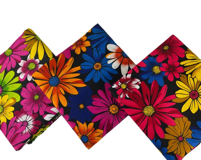 Green Blue Red African Ankara Fabrics/Ankara Print By The Yard/Floral/MK893B