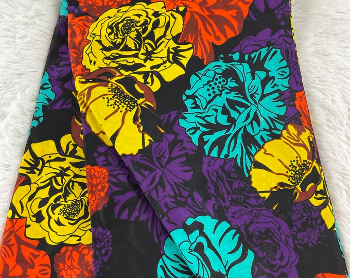 African fabric /African prints/ Ankara fabric/African prints by the yard/ African crafts fabric/ African headwrap/MK904/Orang African Fabric