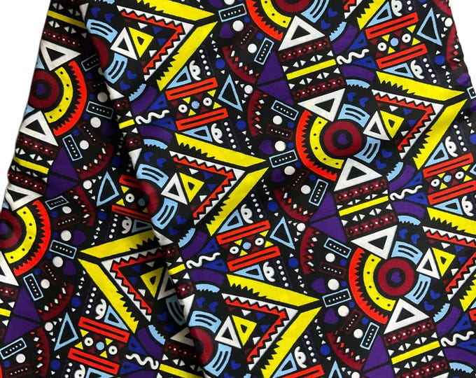 Purple African Print Fabric/Ankara 6 Yards/Cotton Print By The Yard/Kente