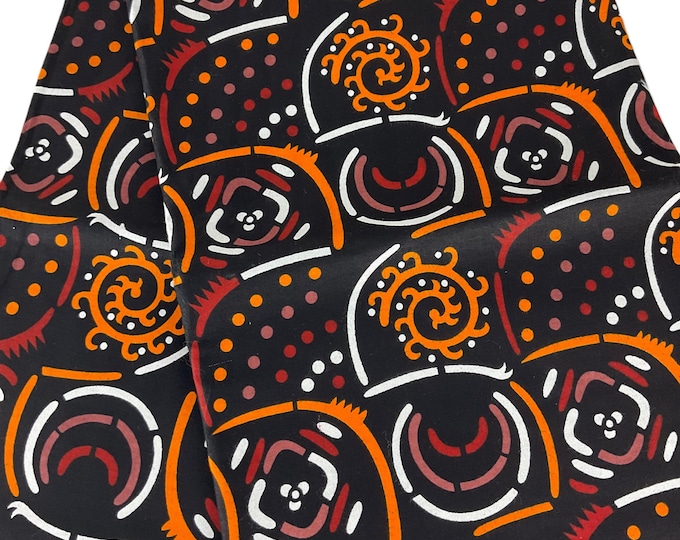 Brown African Print Fabric/Ankara 6 Yards/Wax Print By The Yard/FG50