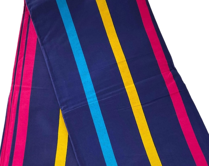 African Print Fabric/Ankara Pink Blue Yellow Color/Cotton Print Per Yard/MK458