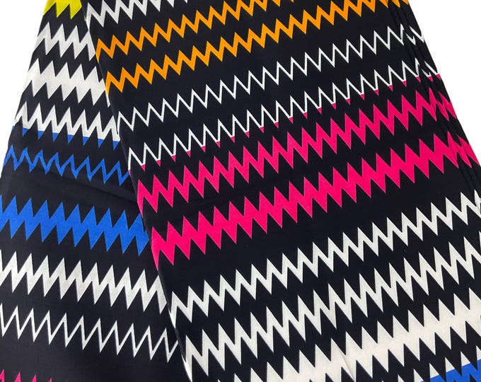 Black Blue Pink African Print Fabric/Ankara Fabric By The Yard/FG49/