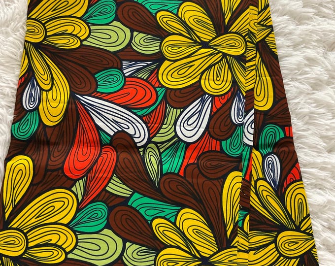 Multicolor African Fabric/African prints/ Ankara fabric/ African fabric by the yard/African fabric/ African fabric 6 yards/MK113