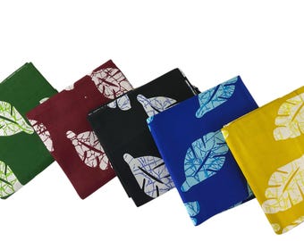Telas africanas verde vino/Algodón Ankara cortado a medida/MK670/Impresiones de cera