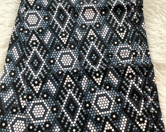 African Fabric/African prints/ Ankara fabric/ African fabric per yard/ African fabric for crafts/ African fabric for/MK144/Black,Gray,White