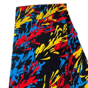 African Fabric//African Print Fabric/Ankara- Black Red Yellow Blue Color/Crafts Fabric/YARDS OR WHOLESALE/African Dress/ Fabric/MK908L