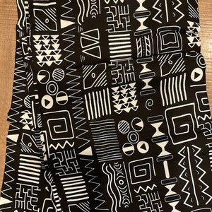 African Fabric/African prints/ Ankara fabric/ African wax/Hollandais/MK171/Black and White Fabric/African Fabric 6 Yards/Fabric Panels/