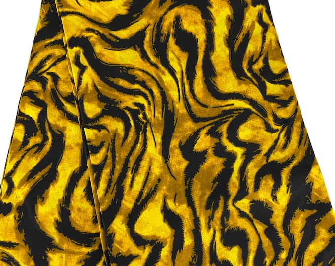 Yellow Black African Print Fabric/Ankara 6 Yards/Cotton Fabric By The Yard/MK168