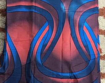 Tela africana azul y naranja/Estampados africanos/Tela Ankara/Tela africana cortada a medida/Estampados de cera/Tela africana para prendas de vestir/Africana