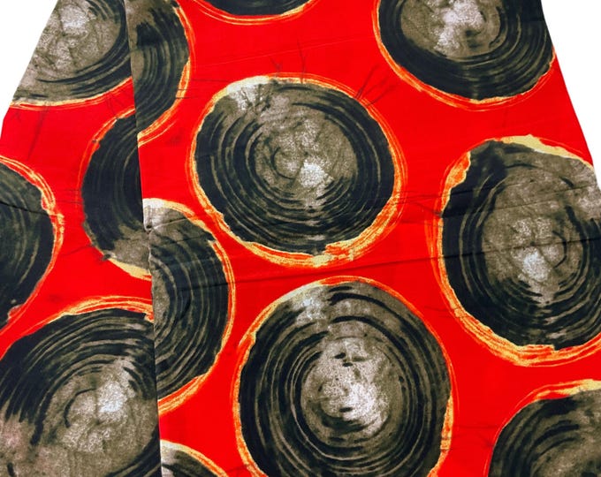 Red Black White African Print Fabric/Ankara Fabric 6 Yards/Cotton Print/Wax Print For Quilts /MK141/
