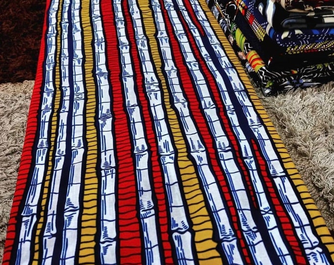 Multicolor African Fabric/African prints/ Ankara fabric/ African fabric per yard/ African fabric for crafts/ African fabri/DK08