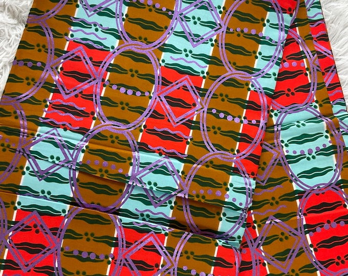 African Fabric/African Wax Print/Ankara-Purple Blue Crimson Color/MK164/African Dress Fabric/Tribal/Kente/Mudcloth/Boho/Native/6 yards Ankar