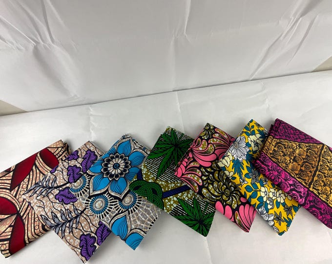African Fabric/African Print/Ankara-Blue Red Yellow White Teal Design/By The Yard/African Clothing/FG05Z/Fabric/Waxprints