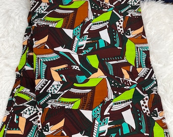 Multicolor African Fabric/African prints/ Ankara fabric/ African fabric per yard/ African fabric for crafts/ African fabri/FG51c/Maxi skirt