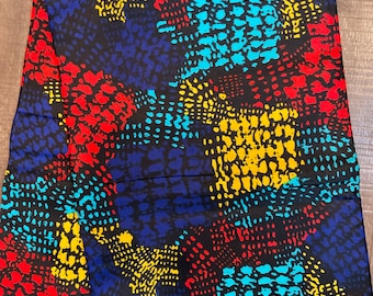Tela multicolor/Estampados africanos/Tela Ankara/Estampado de cera/Tela africana para manualidades/Pañuelo africano/Ropa africana/FG102c
