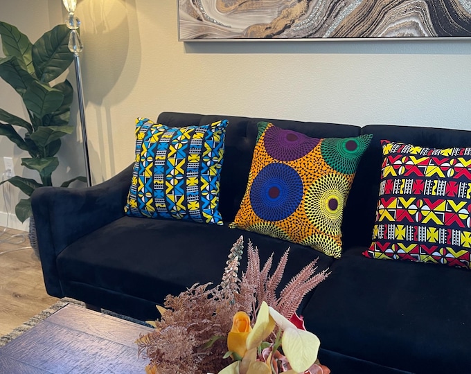 Throw Pillows For Couch/African Throw Pillows/High Quality African Pillow Covers/Boho Throw Pillow Covers/Sofa Pillow Case/Cushion Cover
