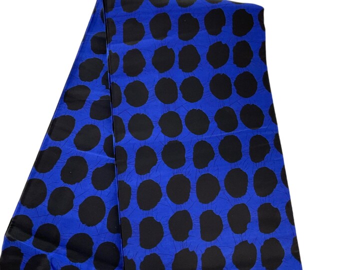 Blue Black African Print Fabric/Ankara 6 Yards/Cotton Print By The Yards/Cotton Print For Quilting/MK159/
