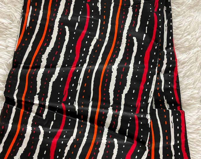 African Fabric/African prints/ Ankara-Black Red And White Color fabric/ African wax/Hollandais/ Ankara 6 Yards/Mudcloth/Kente