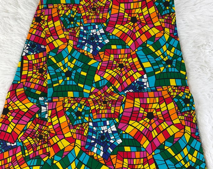 MUlticolor African Fabric/African print/African fabric by the yard /Hollandais/ African fabric/ African fabric 6 yards/FD4