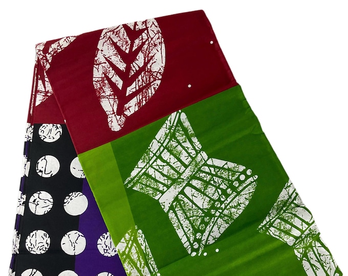 Purple Green Wine African Print Fabric/Ankara 6 Yards/Cotton Print For Quilting/Crafts Fabric/MK141