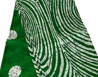 Grün Weißer afrikanischer Druck-Stoff/Ankara 6 Yards/Schüttgut/Baumwollstoff für Quilting/MK720