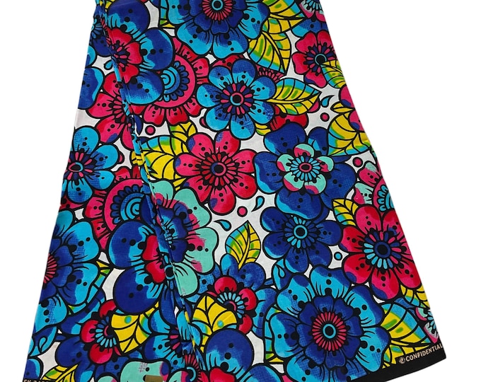 African Fabric/African prints/ Ankara fabric/ African fabric per yard/ African fabric for crafts/ African fabri/MK151/Ankara-Royal Blue,Gold
