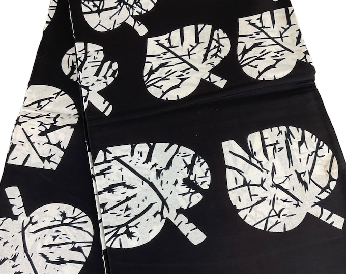 Black White African Print Fabric/Ankara 6 Yards/Cotton Print/Wax Print By The Yard/FG41a