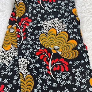 Black and gold African Fabric/African prints/ Ankara fabric/ Wax print/ African fabric for crafts/ African headwrap/ African clothing/MK908D