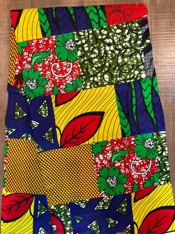 African Fabric/african Print Fabric/ankara-red Yellow Floral