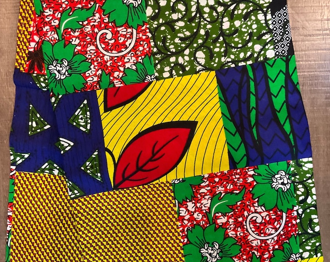 African Fabric/African Print Fabric/Ankara-Red yellow Floral Design/African Clothing/African fabrics 6 yards/MK169/African Dress/Fabric
