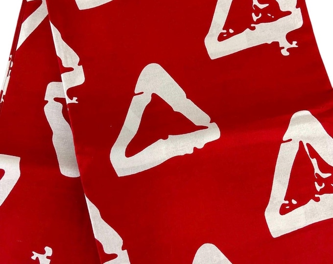 Red Ankara African Print Fabric: 100% Cotton, 45" Wide, 6 Yards (MK141n)