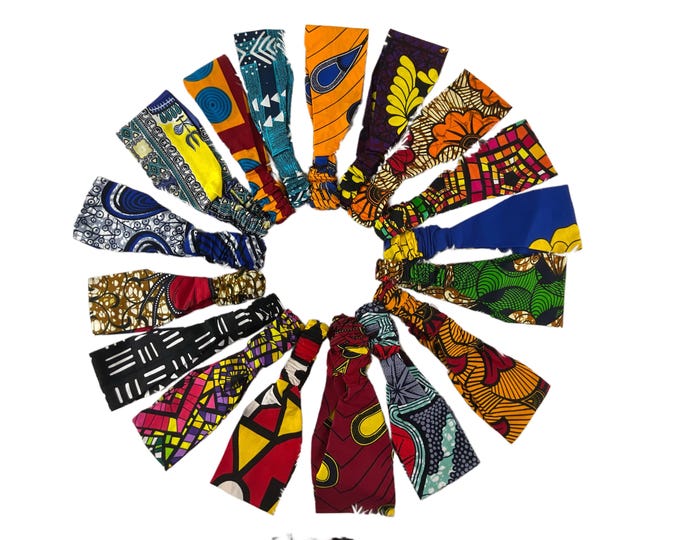 African Print Headband/Yoga Headband/Wide Hair Wrap/Running Headband/Soft Stretchy Sport Headband/Ankara Headband For Women/Knotted Bohomien