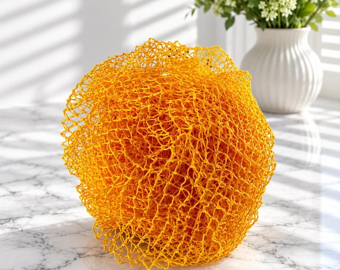 African Exfoliating Net Sponge for Body Scrub, Traditional Kessa Bath Tool