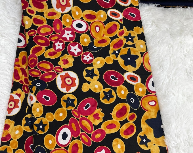 African Fabric/African prints/ Ankara fabric/ African wax/Hollandais/Mustard African fabric/ African fabric 6 yards/FG70