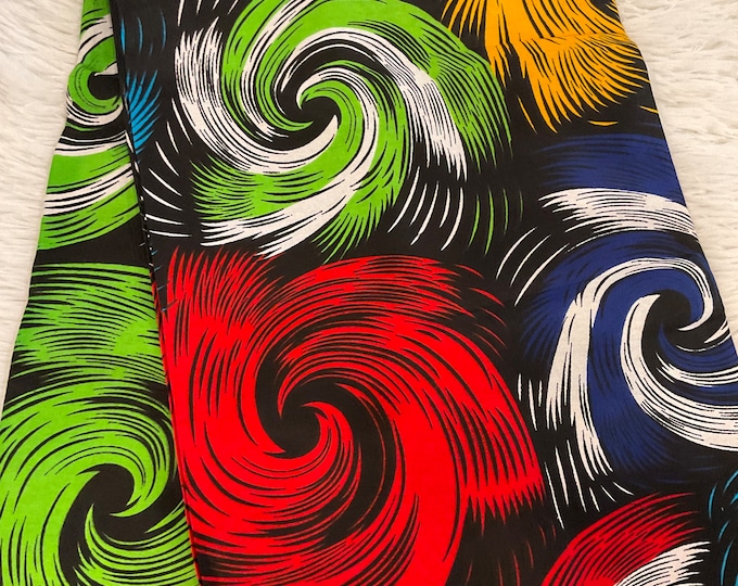 African Fabric/African prints/ Ankara fabric/ African fabric by the yard/ African fabric for apparels,crafts,table/MK711/Black,Red,Yellow Pr