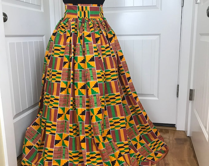 Kente African Skirt/Ankara Skirt/African Clothing For Women/Plus Size/Gift For Her