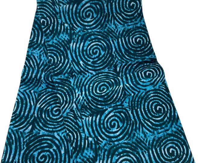 Blue African Wax Print Fabric – 100% Cotton for Crafts & Clothing