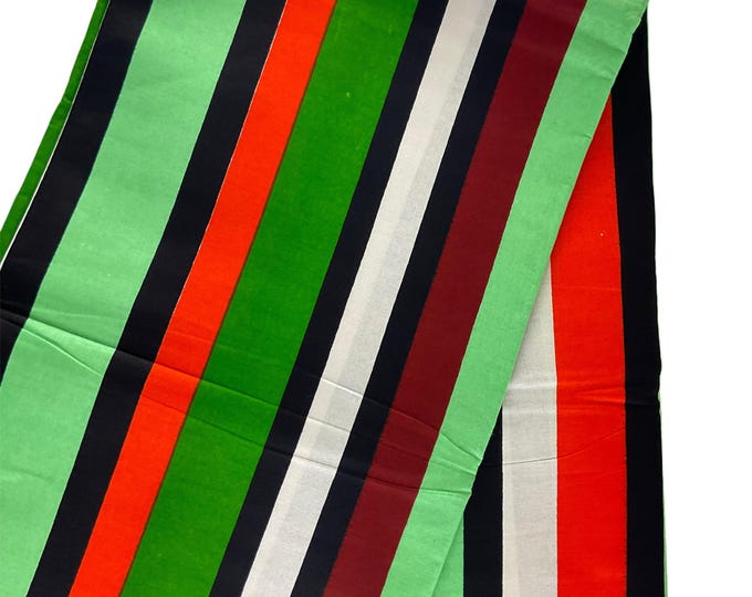 African Fabric/African Wax Print/Hollandais/Ankara 6 yards/By The Yard/FG81/African Textiles/Mudcloths/Cotton Fabric/Blue Green Orange Color