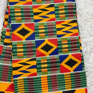 African Fabric/African prints/ Ankara fabric/ African fabric per yard/ African fabric for crafts/ African fabri/FG55/Yellow Ankara/Wax Print
